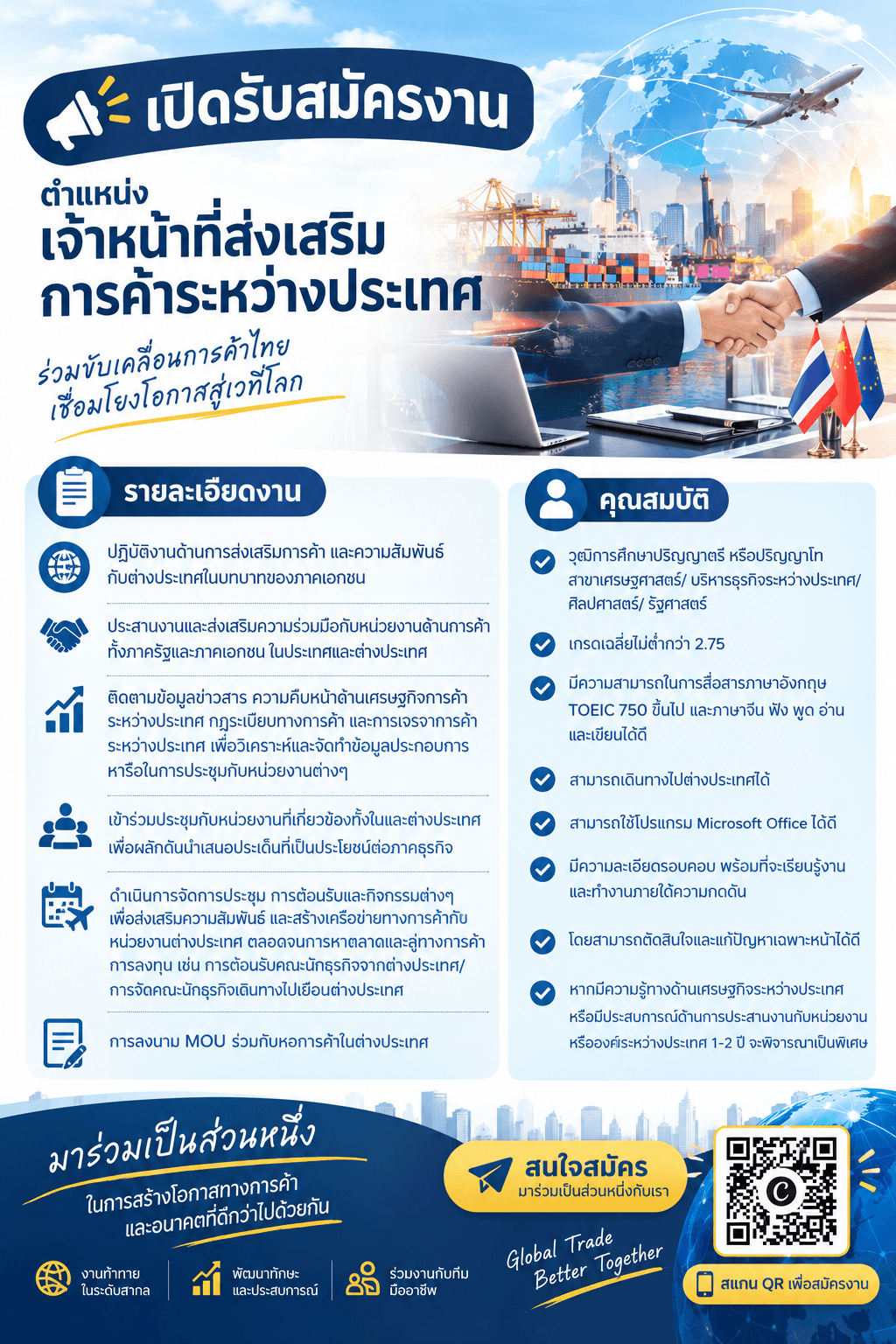 เจ้าหน้าที่ส่งเสริมการค้าระหว่างประเทศ